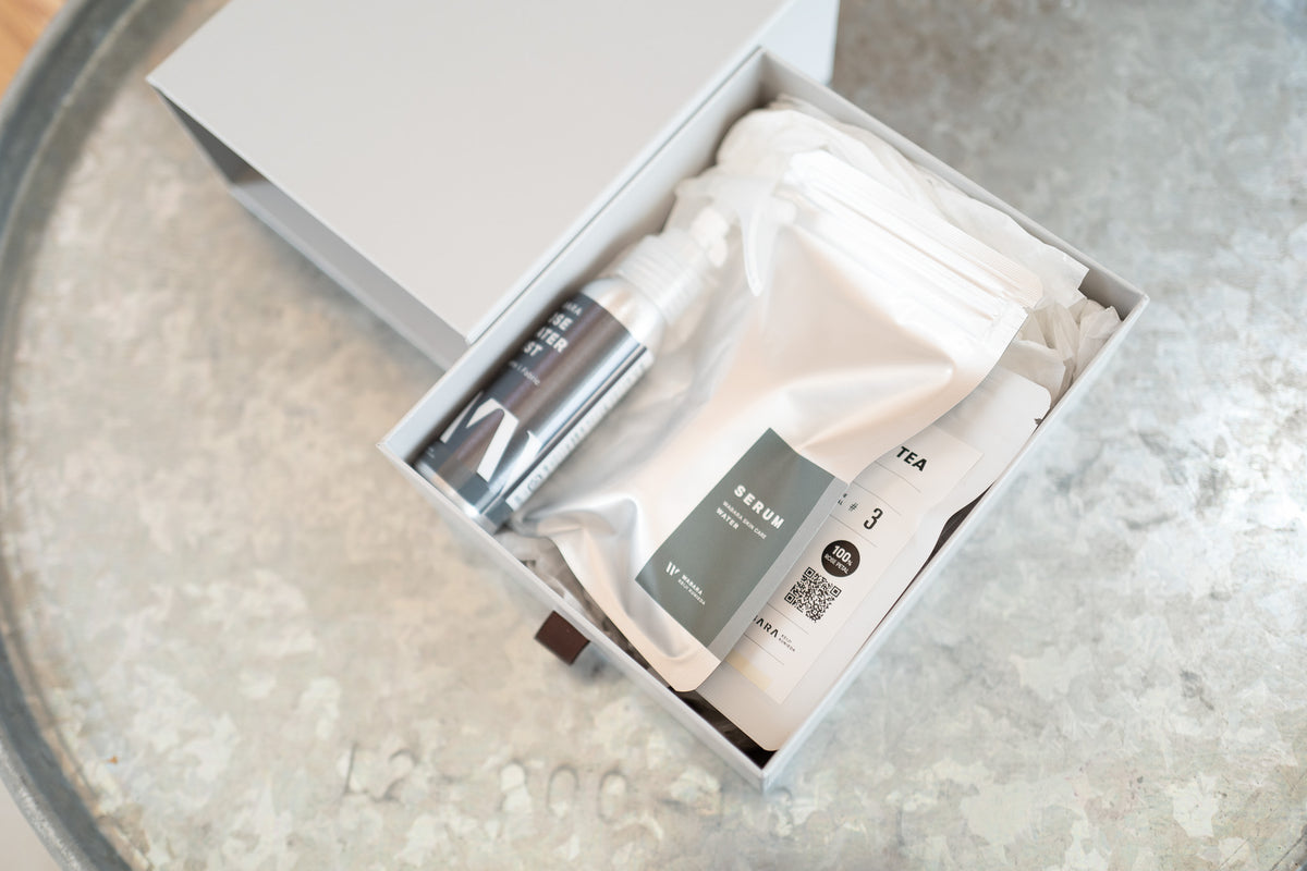 ギフトBOX】ばらの花びら茶とWABARAセラム、ローズウォーターミストの